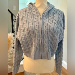 Aritzia Sunday Best Cropped Knit Hoodie